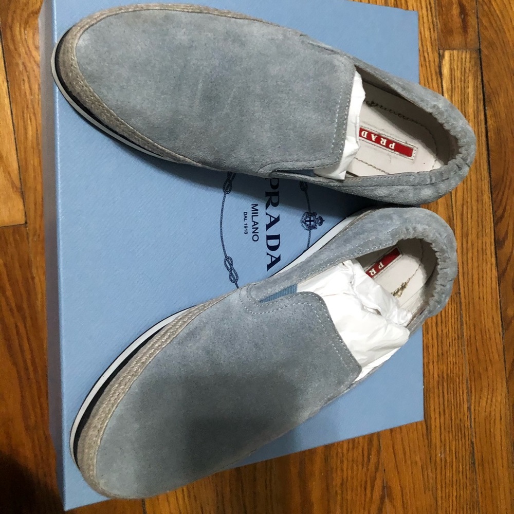 Prada slip on espadrille womens